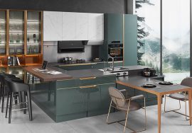 green lacquer kitchen